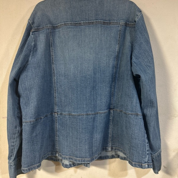 Vintage Venezia Lane Bryant Blue Jean Denim Jacket Womens 22/24 - Picture 2 of 6